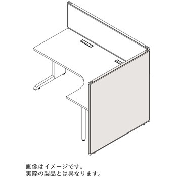 CZR TypeS L型オペレーション用エンドロングパネル片面 D700用 H1040 布地FR<配送時組立サービス付> イトーキ