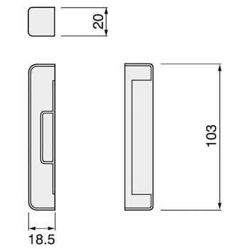 壁面保護材 ジャンティーガード用エンドキャップ GK100-2000用 ケージーパルテック