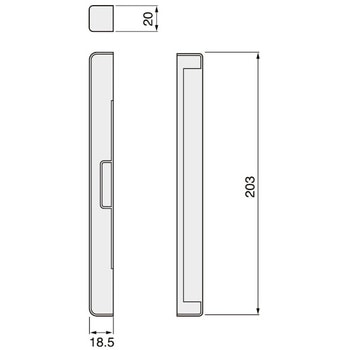 壁面保護材 ジャンティーガード用エンドキャップ GK200-2000用 ケージーパルテック