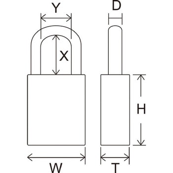ロックアウト用南京錠 レッド FEDERAL