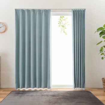 (30サイズ展開有)防炎・2級遮光ドレープカーテン ステイシー ユニベール