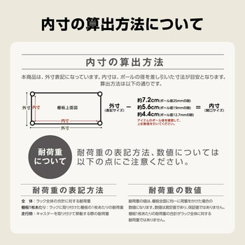 MR-18P メタルラックポール 1本 アイリスオーヤマ 【通販サイトMonotaRO】