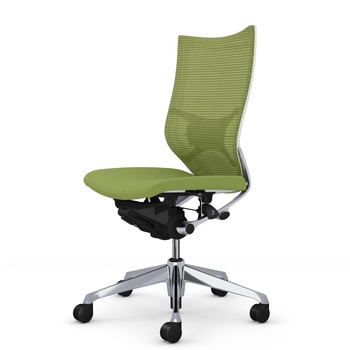 バロン ハイバック 肘なし 座クッション ポリッシュフレーム ホワイトボディ ハンガーなし ランバー付 ウレタン オカムラ(岡村製作所)