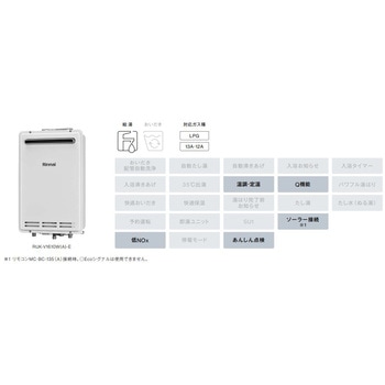 ガス給湯専用機(壁組込設置型) リンナイ