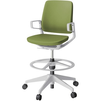 レヴィチェア ハイポジションタイプ 樹脂肘 樹脂脚 抗菌布地(PV)<配送時組立サービス付> イトーキ