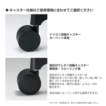 ボニートチェア 布地張り 背裏 樹脂タイプ 固定肘付 ベースカラー ブラック ウレタンキャスター<配送時組立サービス付> イトーキ