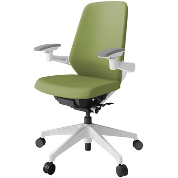 ノートチェア プレーンクロスバック 可動肘 ハイバック ランバーサポート付 ナイロンキャスター<配送時組立サービス付> イトーキ