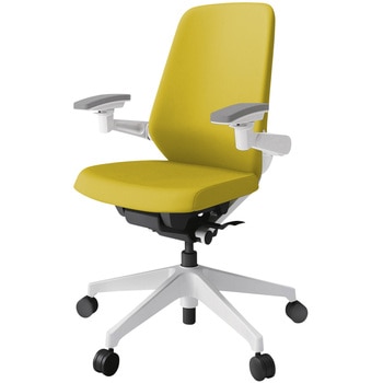 ノートチェア プレーンクロスバック 可動肘 ハイバック ランバーサポート付 ナイロンキャスター<配送時組立サービス付> イトーキ