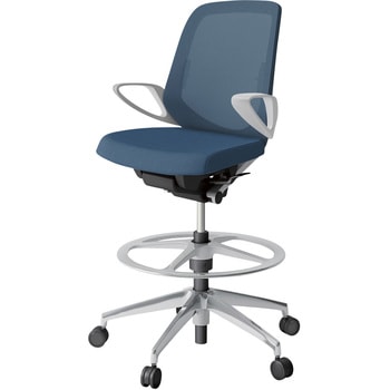 ノートチェア ハイポジションタイプ ローバック 固定肘 ランバーサポート付 メッシュJV アルミ脚<配送時組立サービス付> - イトーキ