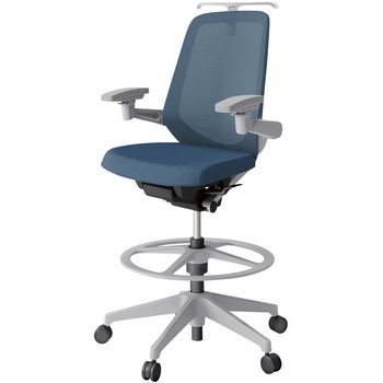 ノートチェア ハイポジションタイプ ハイバック 可動肘 ハンガー ランバーサポートなし メッシュJV 樹脂脚<配送時組立サービス付> - イトーキ