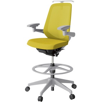 ノートチェア ハイポジションタイプ ハイバック 可動肘 ハンガー ランバーサポートなし メッシュJV 樹脂脚<配送時組立サービス付> - イトーキ