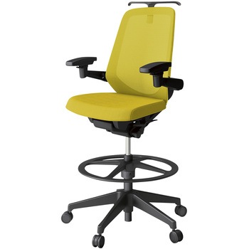 ノートチェア ハイポジションタイプ ハイバック 可動肘 ハンガー ランバーサポートなし メッシュJV 樹脂脚<配送時組立サービス付> - イトーキ