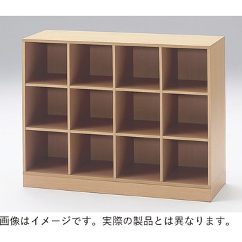 学校用木製収納 18ボックス 巾木タイプ<配送時組立サービス付> イトーキ