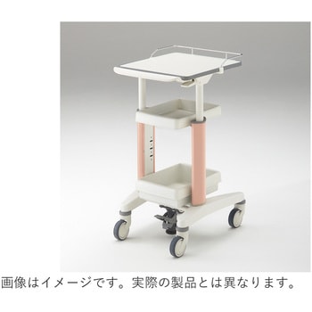 メディワークカート 天板昇降(ウレタンエッジ)・固定トレイ2段<配送時組立サービス付> イトーキ