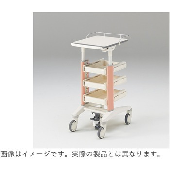 メディワークカート 天板昇降(ウレタンエッジ)・スライドトレイ3段<配送時組立サービス付> イトーキ