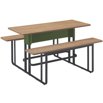 フロウラウンジ テーブル&ベンチ ハイタイプ・両面 幕板付 W1800<配送時組立サービス付> イトーキ