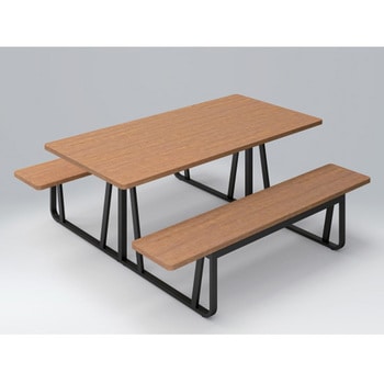 フロウラウンジ テーブル&ベンチ スタンダードタイプ・両面 W1800<配送時組立サービス付> イトーキ