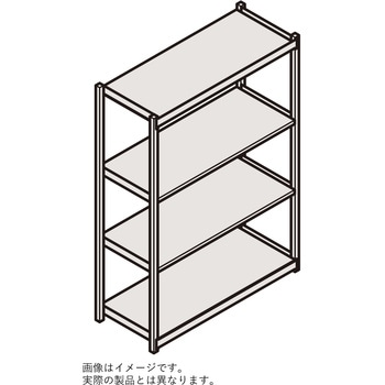 中量ボルトレスRH型 開放型・500kg仕様 天地5段 連増 W1200×D600×H2100<配送時組立サービス付> - イトーキ
