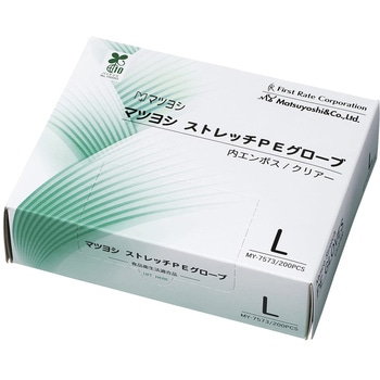マイスコストレッチPEグローブ 手袋(ポリエチレン) 24-5750-02 マツヨシ(松吉医科器械) MY-7573(L)200マイイリ 松吉医科器械