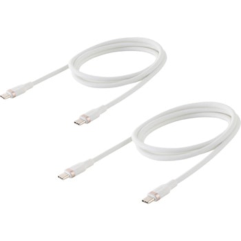 USB-C to C ケーブル 2本セット PD最大100W なめらか シリコン 高速充電 MacBook/iPad/PC等対応 エレコム