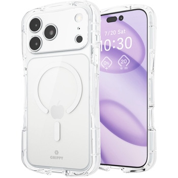 iPhone 17 Pro Max ケース ハイブリッド 衝撃吸収 MAGKEEP 磁力装着ワイヤレス充電対応 黄変防止 Grippy エレコム