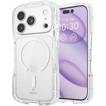 iPhone 17 Pro ケース ハイブリッド 衝撃吸収 MAGKEEP 磁力装着ワイヤレス充電対応 黄変防止 Grippy エレコム