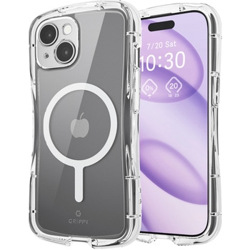iPhone 15 ケース ハイブリッド 衝撃吸収 MAGKEEP 磁力装着ワイヤレス充電対応 黄変防止 Grippy 極限保護 エレコム