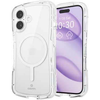 iPhone 16 ケース ハイブリッド 衝撃吸収 MAGKEEP 磁力装着ワイヤレス充電対応 黄変防止 Grippy 極限保護 エレコム