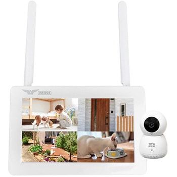防犯カメラ 無線式 7インチモニター一体型Wi-Fi NVR 4chモデル カメラ1台セット 塚本無線