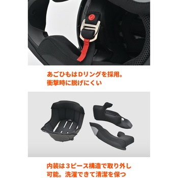 バイク用 フルフェイスヘルメット DN-002CP ホワイト/Mサイズ 46489