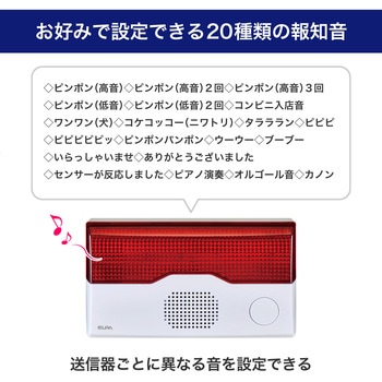 ワイヤレスチャイム フラッシュ受信機 ELPA