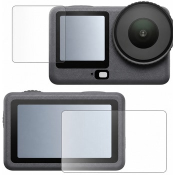液晶保護フィルム DJI Osmo Action 6 ( メイン用/サブ用 2枚セット) 対応 高硬度9H ブルーライトカット反射防止 互換品 メディアカバーマーケット