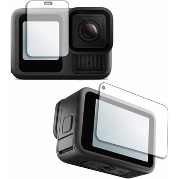 液晶保護フィルム GoPro HERO13 Black ( メイン用 / サブ用 2枚セット) 対応 高硬度9H 高透明 ハードコート 互換品 メディアカバーマーケット