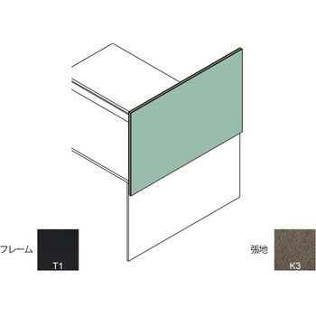 インターリンクR エンドパネル シェルフ・フロントキャビネットハイタイプ用 D1400 布地FR<配送時組立サービス付> - イトーキ