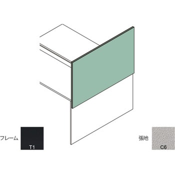 インターリンクR エンドパネル シェルフ・フロントキャビネットハイタイプ用 D1600 布地FR<配送時組立サービス付> イトーキ