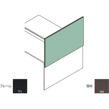 インターリンクR エンドパネル シェルフ・フロントキャビネットハイタイプ用 D1600 布地C<配送時組立サービス付> - イトーキ