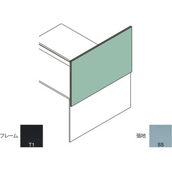 インターリンクR エンドパネル シェルフ・フロントキャビネットハイタイプ用 D1600 布地C<配送時組立サービス付> - イトーキ