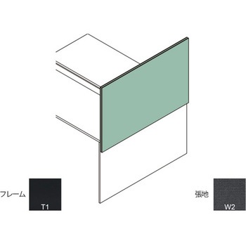 インターリンクR エンドパネル シェルフ・フロントキャビネットハイタイプ用 D1600 布地C<配送時組立サービス付> - イトーキ