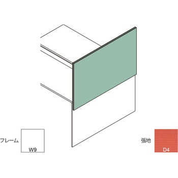 インターリンクR エンドパネル シェルフ・フロントキャビネットハイタイプ用 D1600 布地C<配送時組立サービス付> - イトーキ