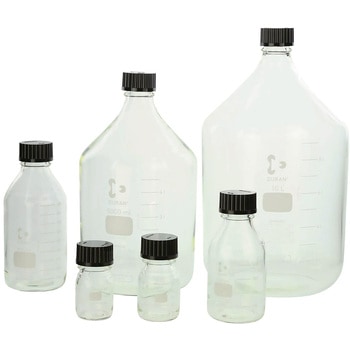 耐熱ねじ口びん(黒キャップ付)10本 メディウムびん 25-5522-05 SCHOTT 1000ML(10ホン)クロキャップ SCHOTT(ショット)