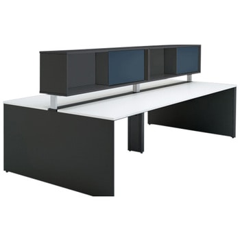 インターリンクR フロントキャビネット オープンタイプ(両面タイプ用) ロータイプ W1400 布地FR<配送時組立サービス付> イトーキ