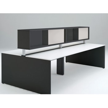 インターリンクR フロントキャビネット オープンタイプ(両面タイプ用) ロータイプ W1400 布地FR<配送時組立サービス付> イトーキ