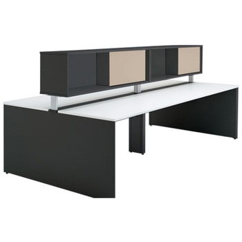 インターリンクR フロントキャビネット オープンタイプ(両面タイプ用) ロータイプ W1400 布地FR<配送時組立サービス付> イトーキ