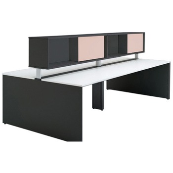 インターリンクR フロントキャビネット オープンタイプ(両面タイプ用) ロータイプ W1400 布地FR<配送時組立サービス付> イトーキ