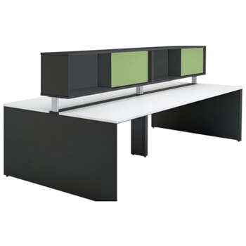 インターリンクR フロントキャビネット オープンタイプ(両面タイプ用) ロータイプ W1400 布地FR<配送時組立サービス付> イトーキ