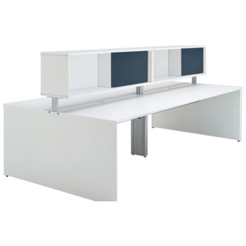 インターリンクR フロントキャビネット オープンタイプ(両面タイプ用) ロータイプ W1400 布地FR<配送時組立サービス付> イトーキ