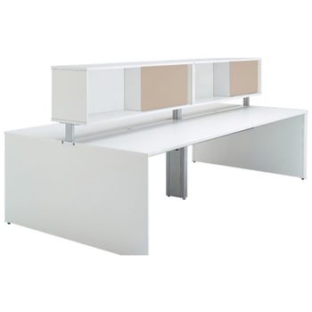 インターリンクR フロントキャビネット オープンタイプ(両面タイプ用) ロータイプ W1400 布地FR<配送時組立サービス付> イトーキ