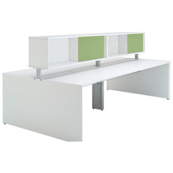 インターリンクR フロントキャビネット オープンタイプ(両面タイプ用) ロータイプ W1400 布地FR<配送時組立サービス付> イトーキ