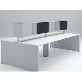 インターリンクR フロントキャビネット オープンタイプ(両面タイプ用) ロータイプ W1400 布地FR<配送時組立サービス付> イトーキ