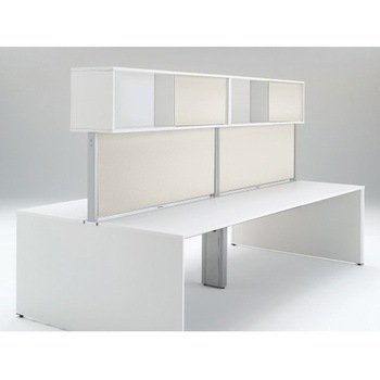 インターリンクR フロントキャビネット オープンタイプ(両面タイプ用) ハイタイプ W2400 布地FR<配送時組立サービス付> イトーキ